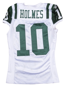 2011 Santonio Holmes Game Used New York Jets Road Jersey Photo Matched To 12/4/2011 (Jets/MeiGray)